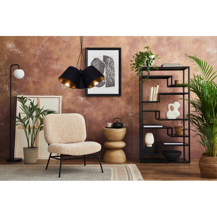 Люстра на тросе ZOMA 3xE27/60W/260V черная/медь