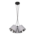 Люстра на тросе ZOMA 3xE27/60W/260V серая/блестящий хром