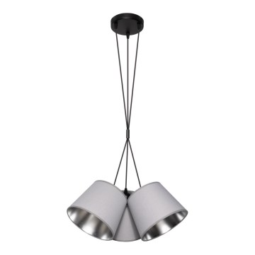 Люстра на тросе ZOMA 3xE27/60W/260V серая/блестящий хром