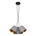Люстра на тросе ZOMA 3xE27/60W/260V серая/медь