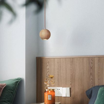 Люстра на тросі 1xGU10/10W/230V діам. 11 см масив/ясен