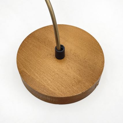 Люстра на тросі AIDA 1xE27/60W/230V, діаметр 25 см, дуб/коричневий/білий