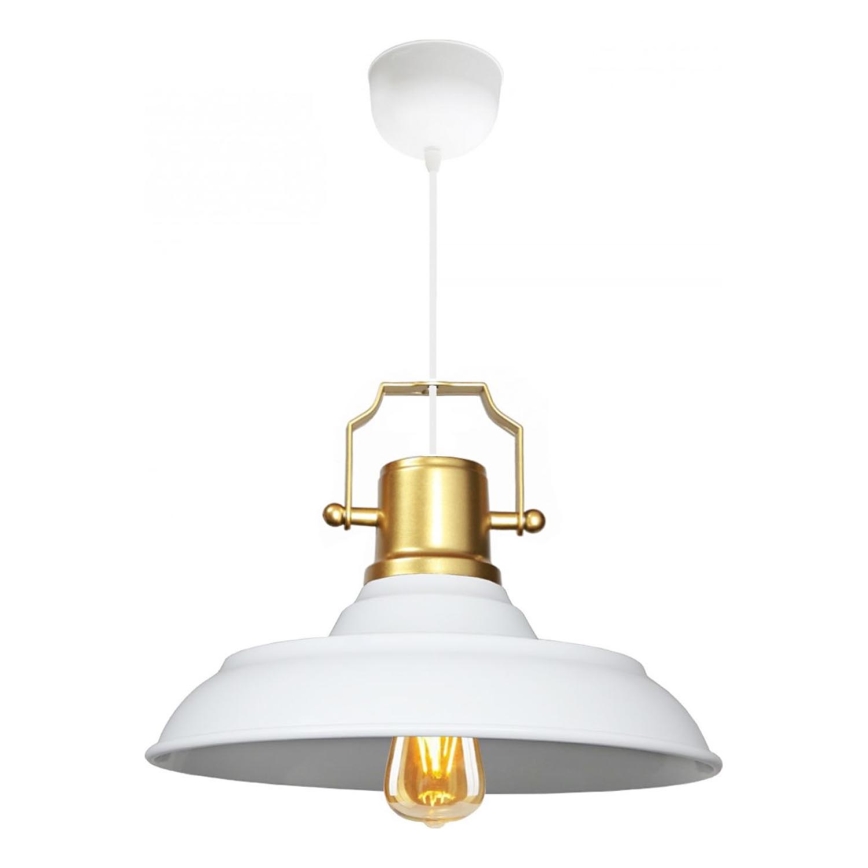 Люстра на тросі AYD 1xE27/40W/230V біла/золота