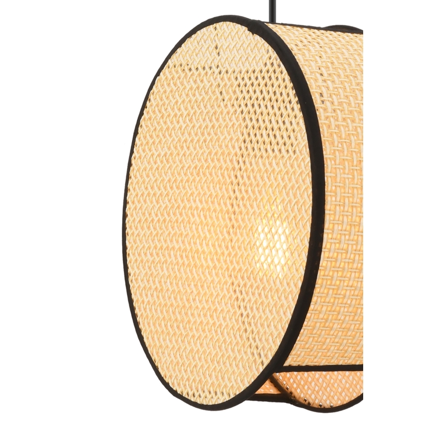 Люстра на тросі BIG DRUM 1xE27/60W/230V бежевий/чорний