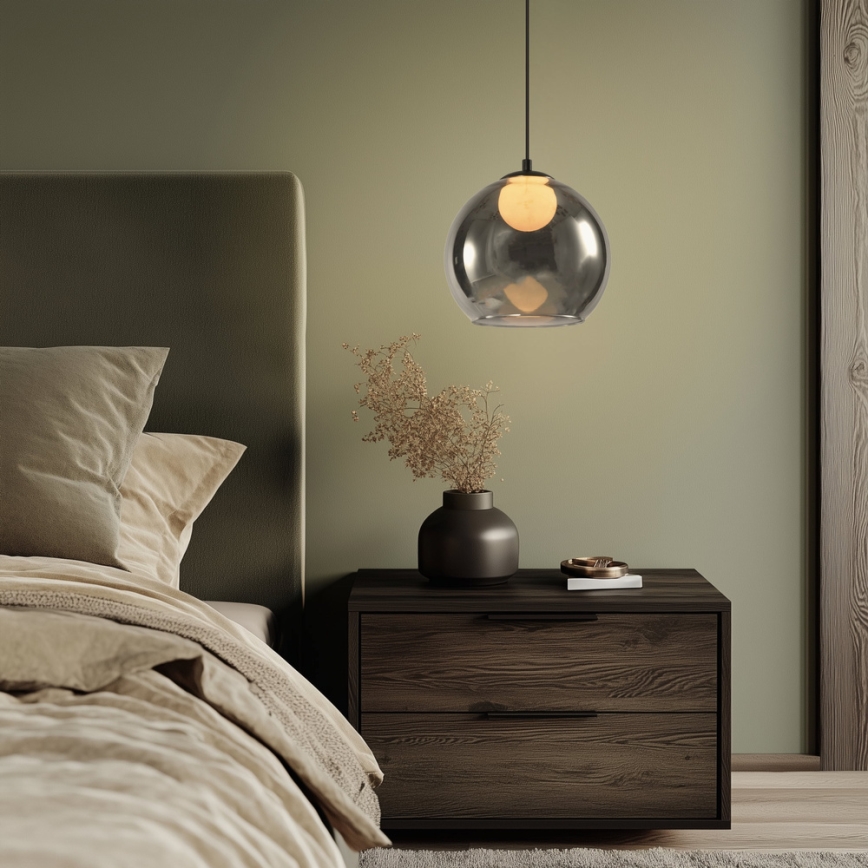 Люстра на тросі BRIN 1xG9/15W/230V димчато-чорна