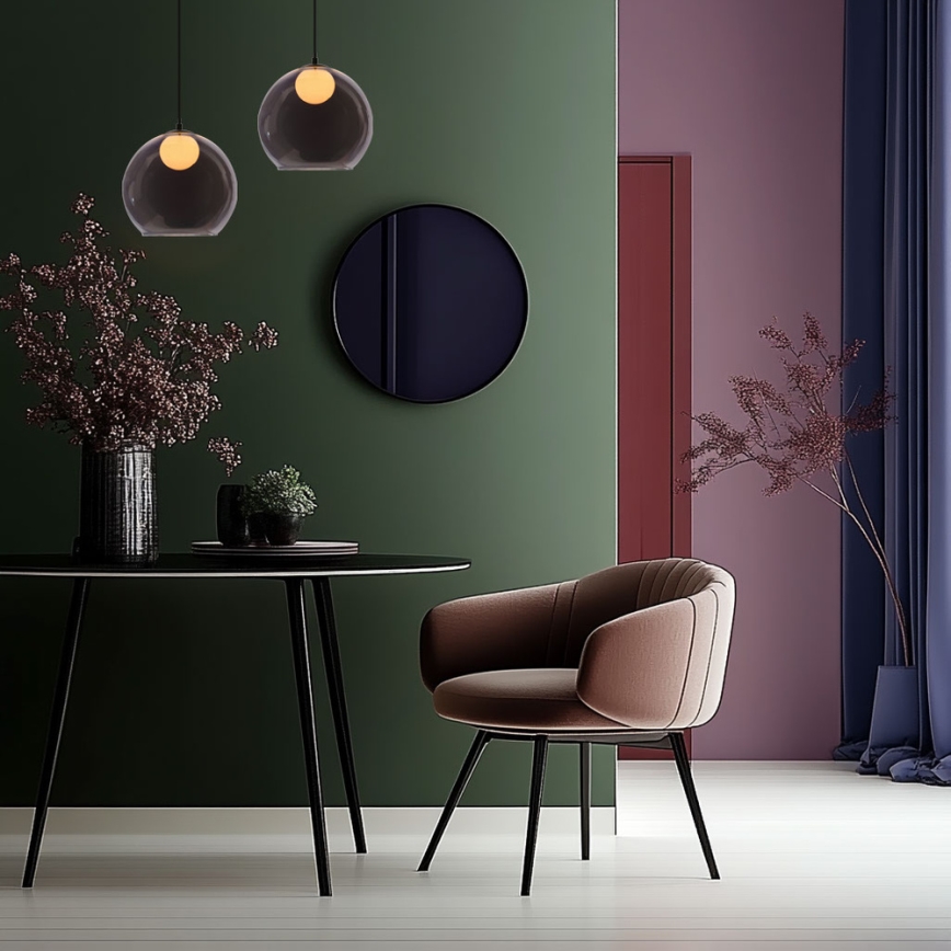 Люстра на тросі BRIN 1xG9/15W/230V димчато-чорна