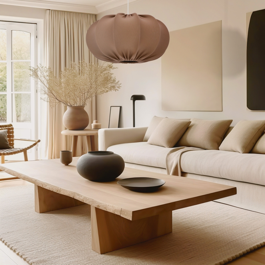 Люстра на тросі CAFEE 1xE27/40W/230V діаметр 52 см, коричнева