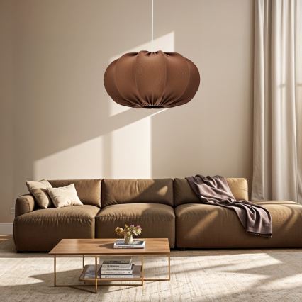 Люстра на тросі CAFEE 1xE27/40W/230V діаметр 52 см, коричнева