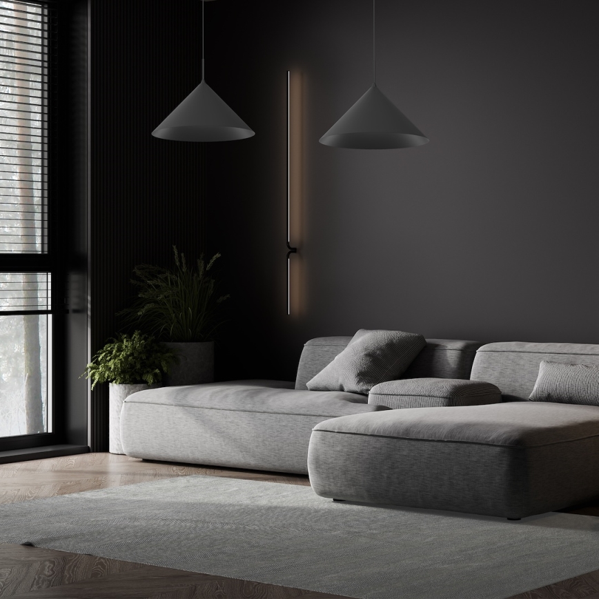 Люстра на тросі CAPITAL 1xGX53/15W/230V діам. 46 см чорна