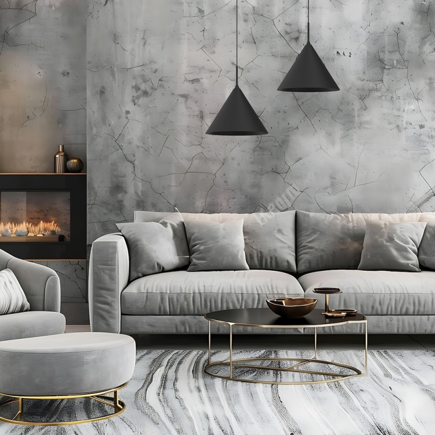 Люстра на тросі CAPITAL 1xGX53/15W/230V діаметр 32 см чорна