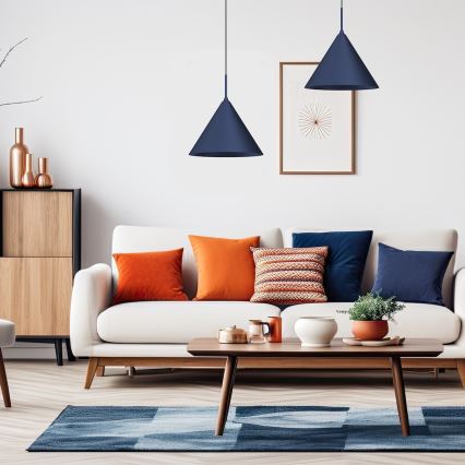 Люстра на тросі CAPITAL 1xGX53/15W/230V, діаметр 32 см, синя