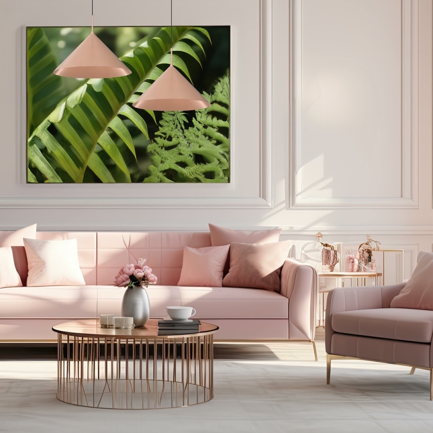 Люстра на тросі CAPITAL 1xGX53/15W/230V діаметр 46 см рожево-золота