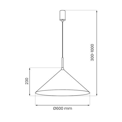 Люстра на тросі CAPITAL 1xGX53/15W/230V, діаметр 60 см, колір тауп
