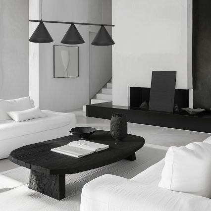 Люстра на тросі CAPITAL 3xGX53/15W/230V чорна