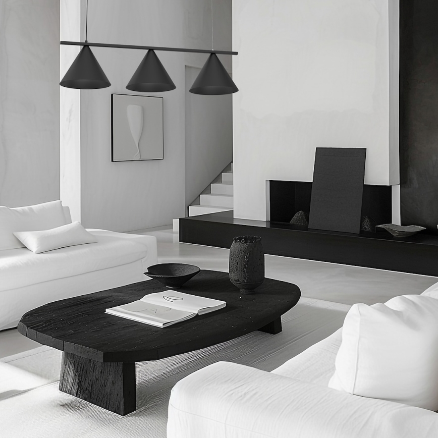 Люстра на тросі CAPITAL 3xGX53/15W/230V чорна