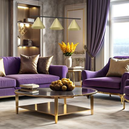 Люстра на тросі CAPITAL 3xGX53/15W/230V золота