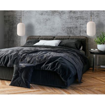 Люстра на тросі CRESTO 1xE27/40W/230V біла/золота