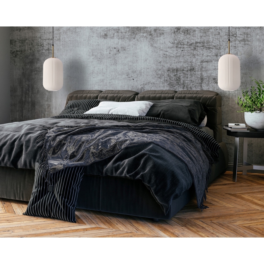 Люстра на тросі CRESTO 1xE27/40W/230V біла/золота