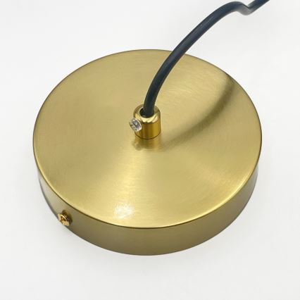 Люстра на тросі CRISTAL 1xE14/15W/230V латунь/димчасто-чорна