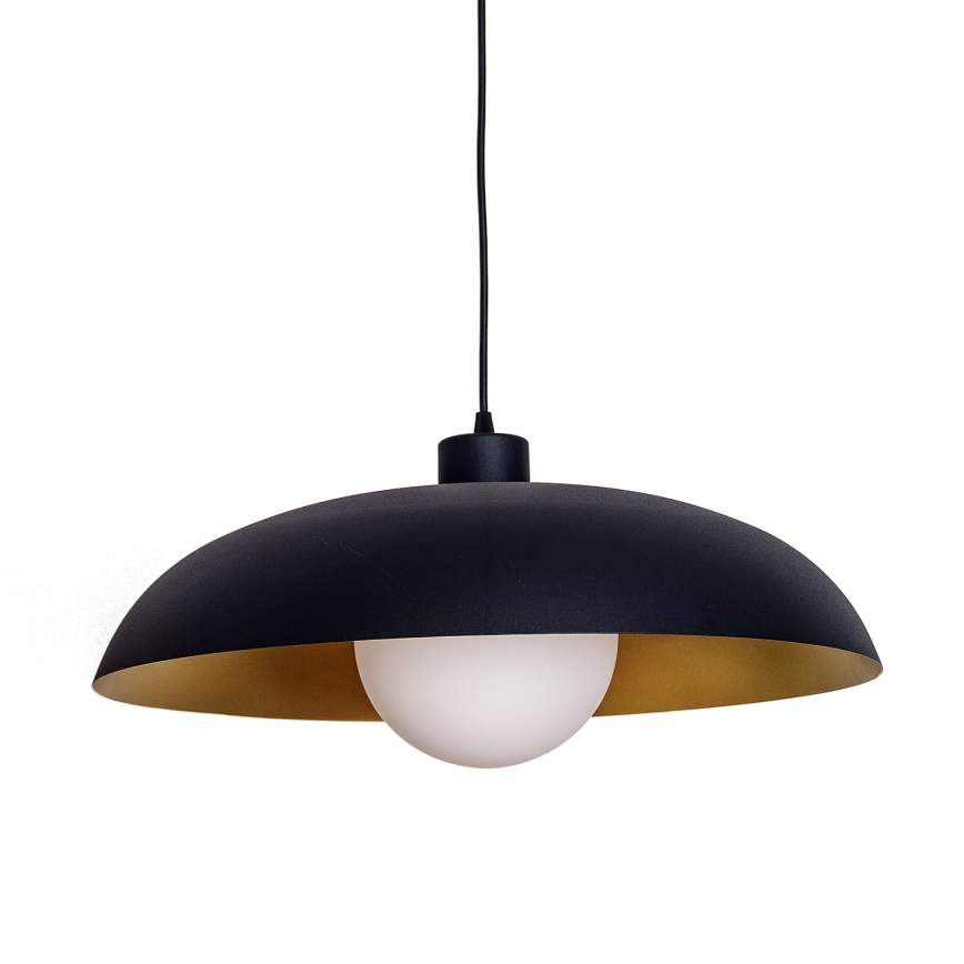 Люстра на тросі ECLIPSE 1xE27/15W/230V чорна/золота