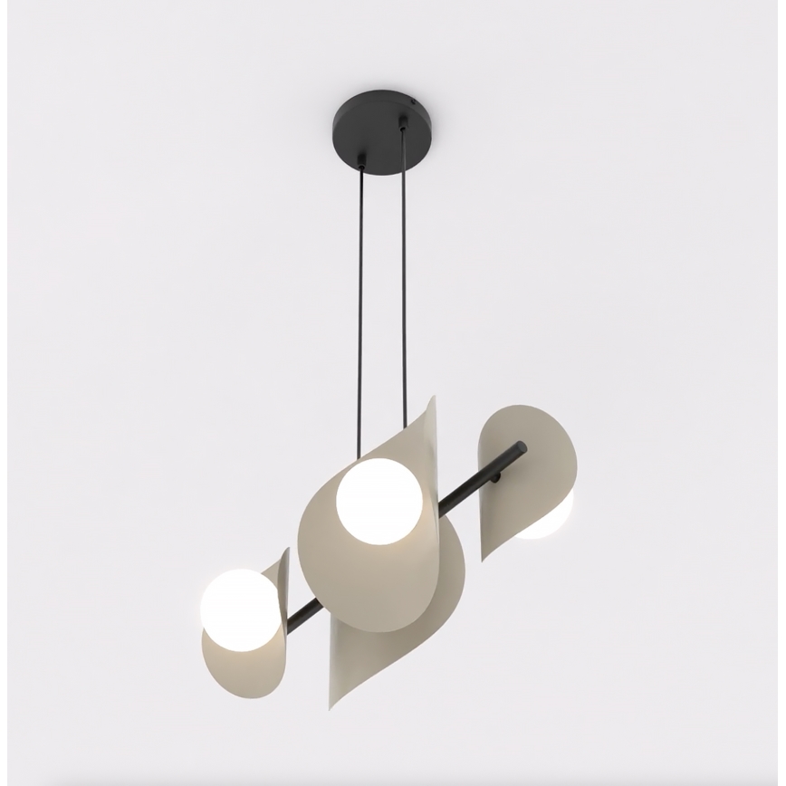 Люстра на тросі ELEMENTI 4xG9/8W/230V бежева