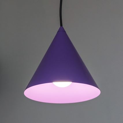 Люстра на тросі ETNA II 1xE27/15W/230V, діаметр 18,5 см, фіолетова