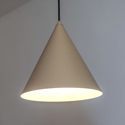 Люстра на тросі ETNA II 1xE27/15W/230V, діаметр 25 см, бежева
