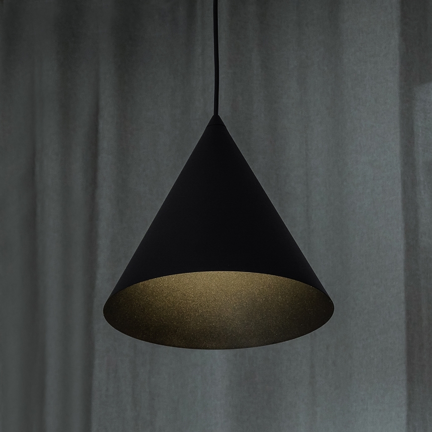 Люстра на тросі ETNA II 1xE27/15W/230V, діаметр 25 см, чорна