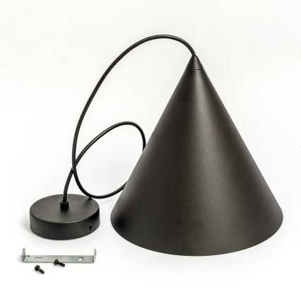 Люстра на тросі ETNA II 1xE27/15W/230V, діаметр 25 см, чорна