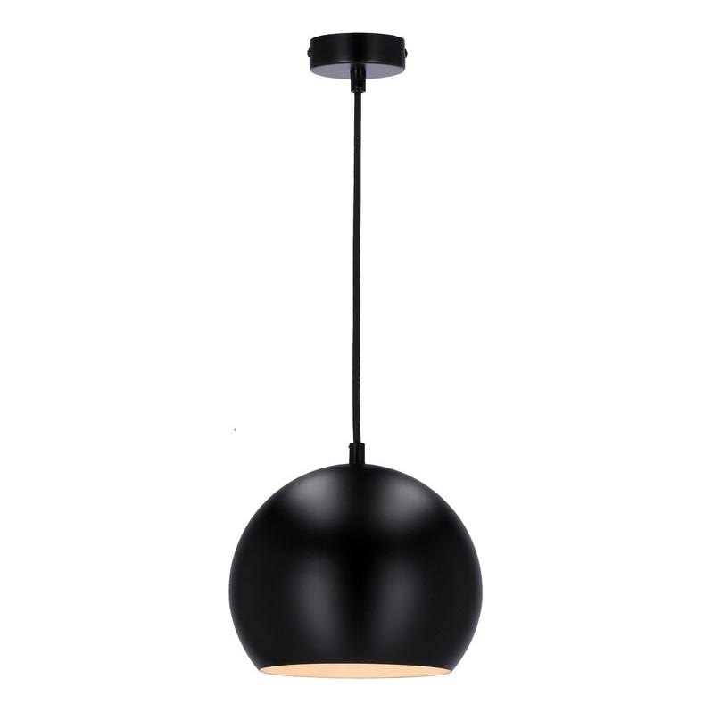Люстра на тросі FLEN 1xE27/40W/230V діам. 20 см чорна