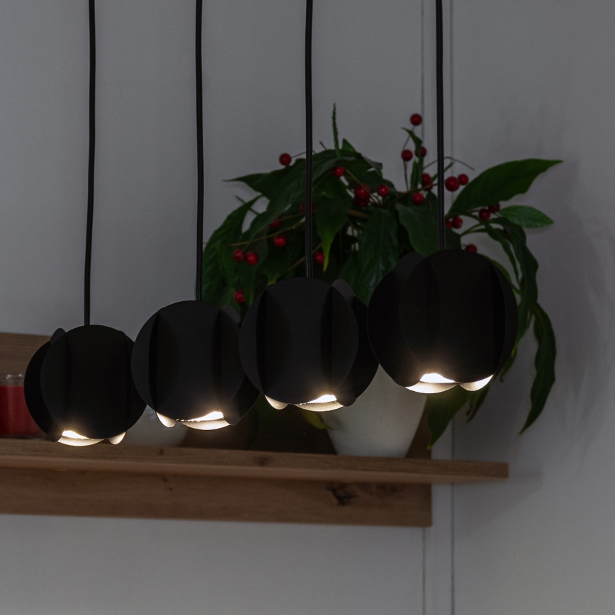 Люстра на тросі GAMBIT 4xGU10/10W/230V чорна