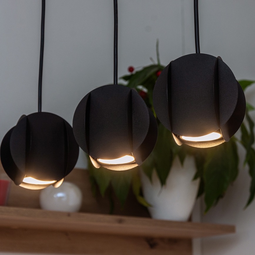 Люстра на тросі GAMBIT 4xGU10/10W/230V чорна