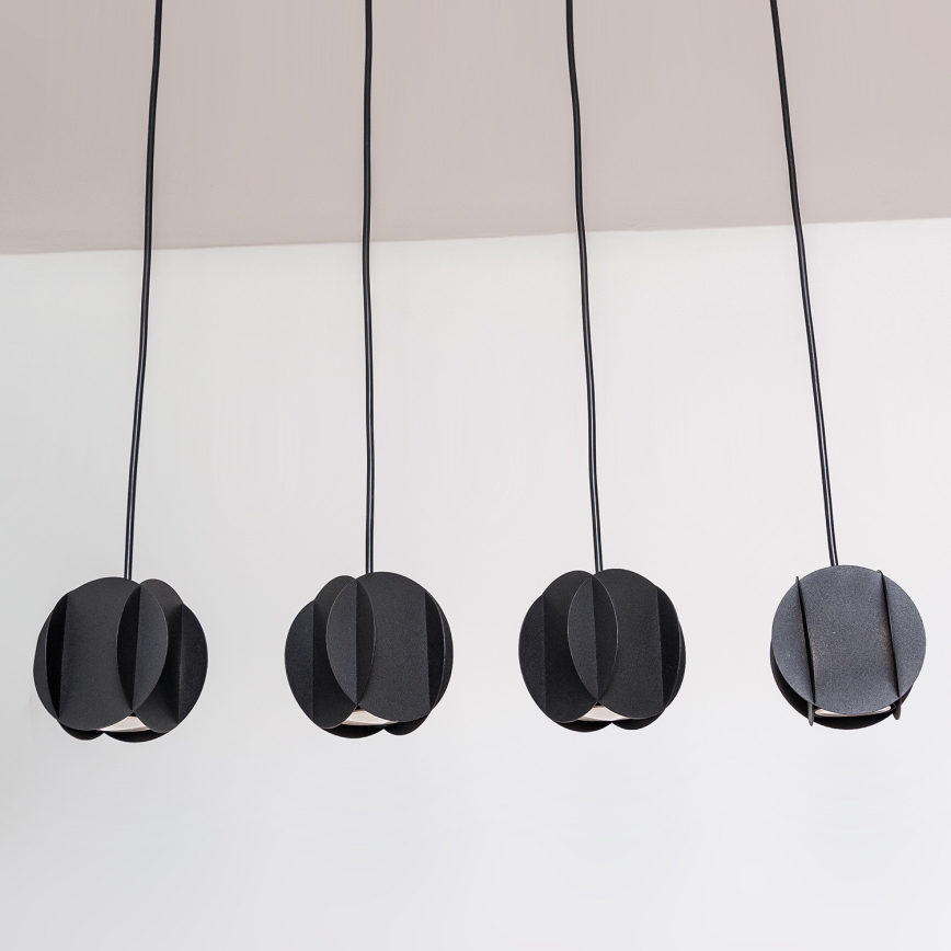 Люстра на тросі GAMBIT 4xGU10/10W/230V чорна