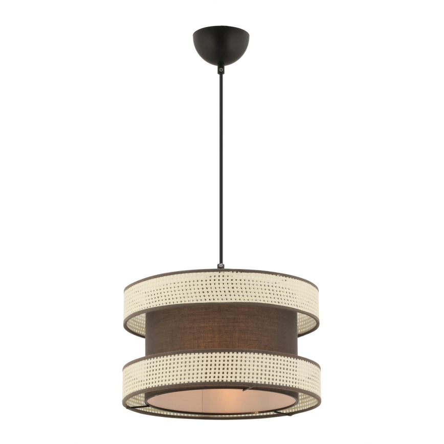 Люстра на тросі HALO 1xE27/60W/230V коричнева/кремова