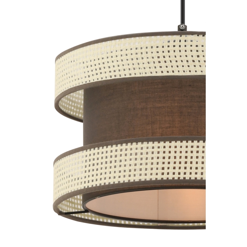 Люстра на тросі HALO 1xE27/60W/230V коричнева/кремова