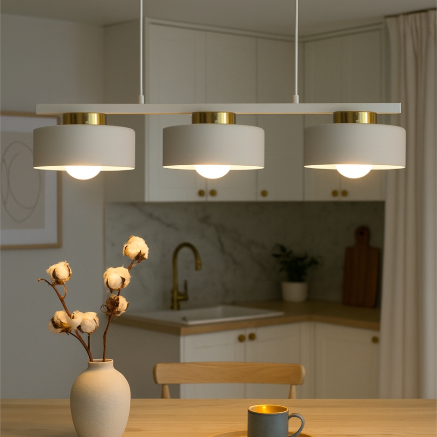 Люстра на тросі IGNIA 3xE27/60W/230V біла