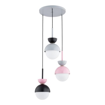 Люстра на тросі IRSA 3xE27/15W/230V різнобарвна