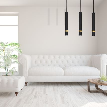 Люстра на тросі JOKER 3xGU10/25W/230V чорна/золота