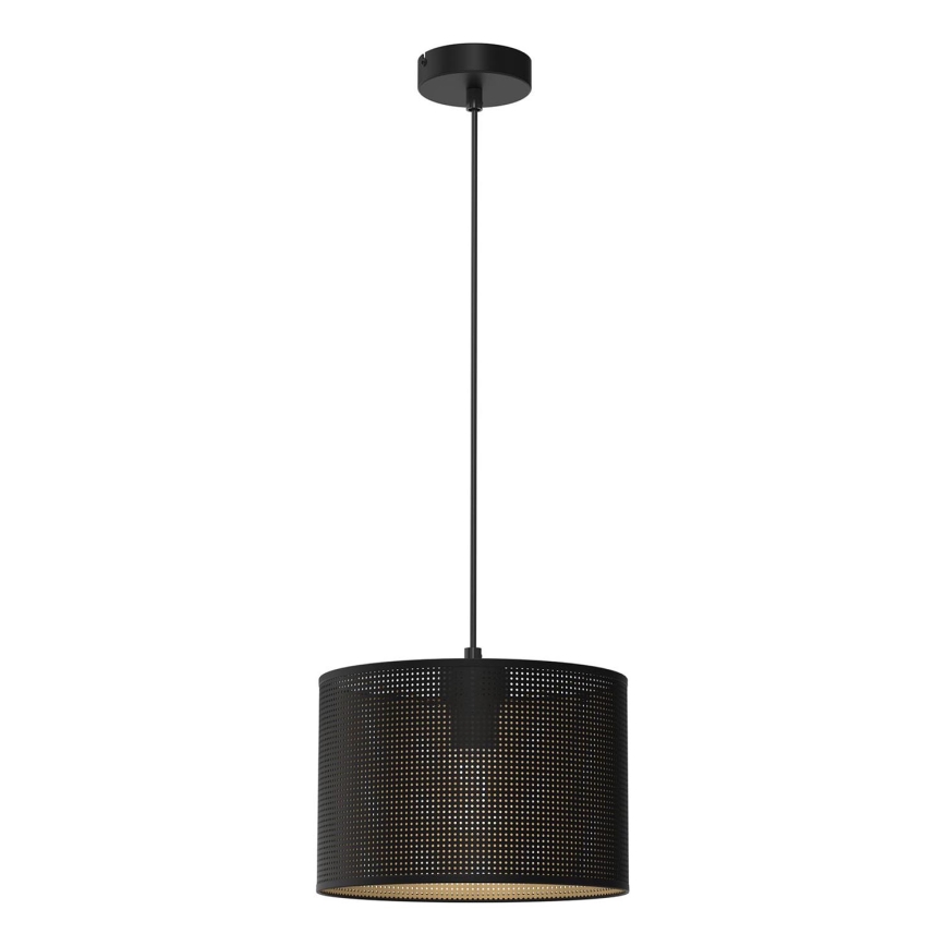 Люстра на тросі LOFT SHADE 1xE27/60W/230V діам. 25 см чорний/золотий
