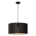 Люстра на тросі LOFT SHADE 1xE27/60W/230V діам. 40 см чорний/золотий