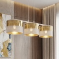 Люстра на тросі LUX, 3× E27, 15 Вт (кожна), 230 В, біла/золота
