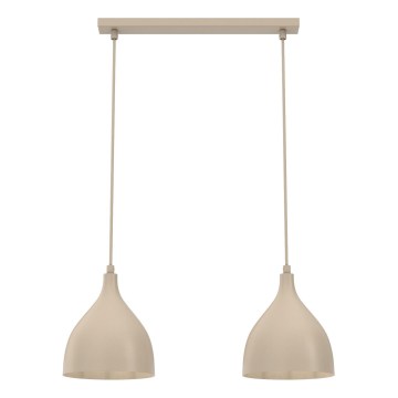 Люстра на тросі NOAK CLASSIC 2xE27/15W/230V бежевого кольору