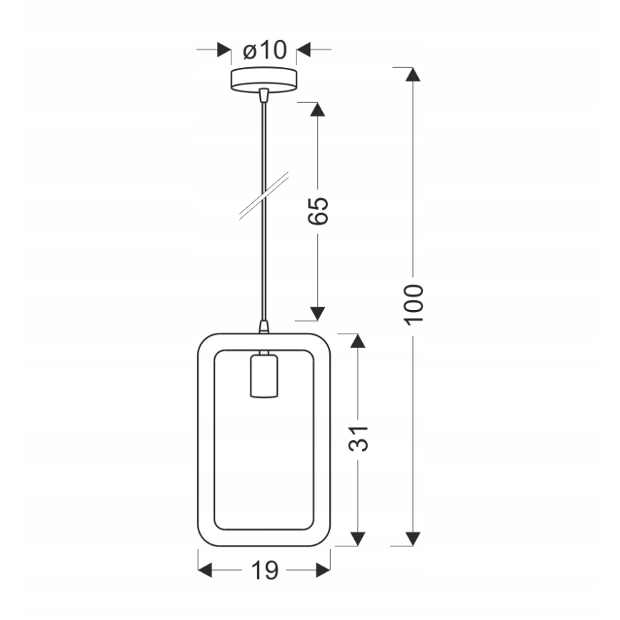 Люстра на тросі OSTOR 1xE27/40W/230V бежева/чорна
