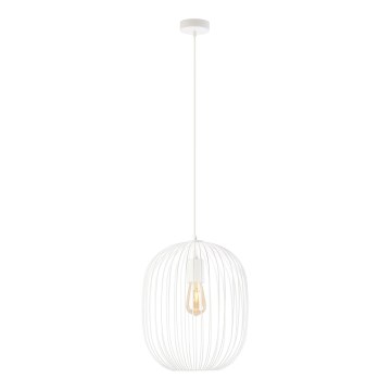 Люстра на тросі OVELLA 1xE27/15W/230V діам. 34 см кремова