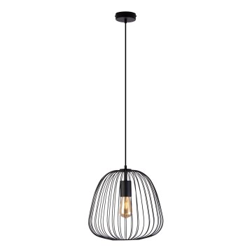 Люстра на тросі OVELLA 1xE27/15W/230V діаметр 36 см чорна