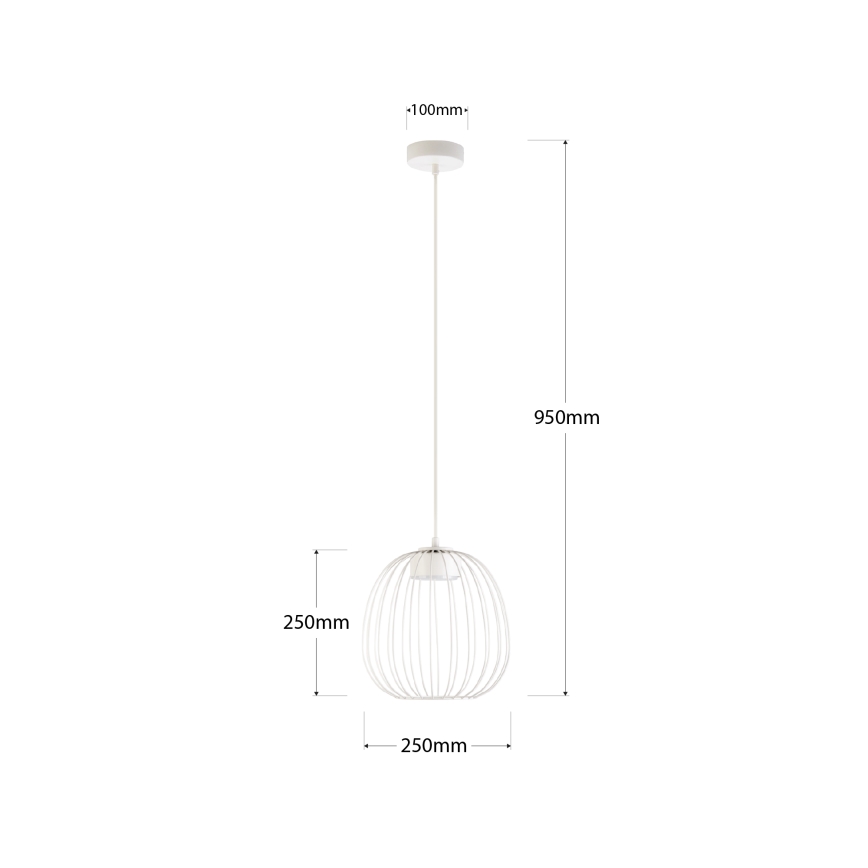 Люстра на тросі OVELLA 1xGX53/10W/230V, діаметр 25 см, кремова
