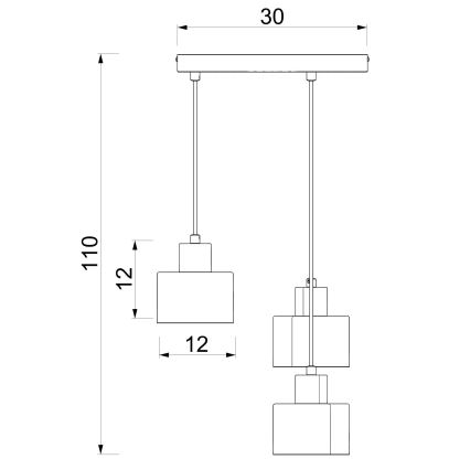 Люстра на тросі PARKLA 3xE27/15W/230V бежева
