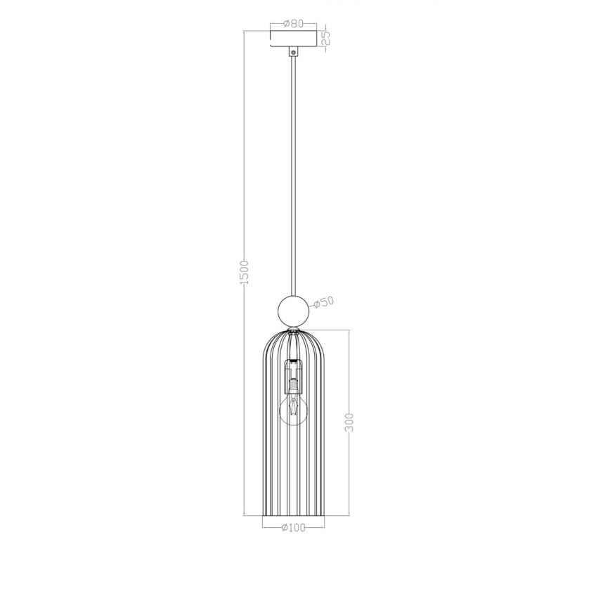 Люстра на тросі PIEGA 1xE14/40W/230V латунна/димчасто-бежева