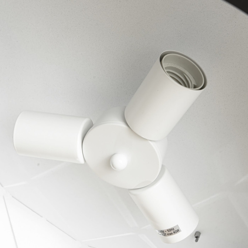 Люстра на тросі REUS, 3×E27, макс. 40 Вт, 230 В, діаметр 47 см, чорна