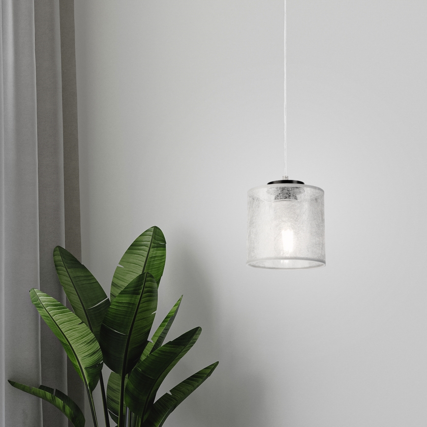 Люстра на тросі ROSA 1xE27/60W/230V чорна/сіра